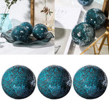 Maxbell Mosaic Sphere Balls Set Housewares Balls for Coffee Table Decor Living Room Blue 3Pcs