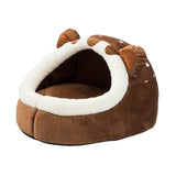 Maxbell Cute Pet Bed Cat Dog Nest Bed Kennel Warm Comfortable for Kitten Sleeping Brown S