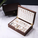 Maxbell 2 Layer Jewelry Wrist Watch Storage Box Display Case Holder Gift