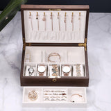 Maxbell 2 Layer Jewelry Wrist Watch Storage Box Display Case Holder Gift