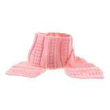 Maxbell 2Pcs Baby Winter Warm Hat Kids Knit Beanie Scarf Set Windproof Pink Scraf