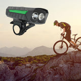 Maxbell USB Bicycle Light Bright LED Rechargeable Road Bike MTB Headlight Green