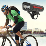 Maxbell USB Bicycle Light Bright LED Rechargeable Road Bike MTB Headlight Red