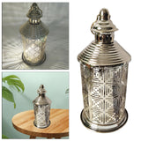 Maxbell Moroccan Lantern Light Lamp Hollow for Home Table Centerpiece Wedding Decor B