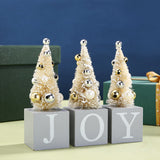 Maxbell Xmas Wooden Countdown Calendar for Home Office Desktop Ornament Decor grey