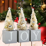 Maxbell Xmas Wooden Countdown Calendar for Home Office Desktop Ornament Decor grey