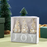 Maxbell Xmas Wooden Countdown Calendar for Home Office Desktop Ornament Decor grey