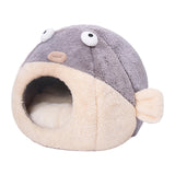 Maxbell Portable Pet Dog Cat Calming Bed Warm Plush Round Nest Comfy Sleeping Bed L