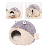 Maxbell Portable Pet Dog Cat Calming Bed Warm Plush Round Nest Comfy Sleeping Bed L