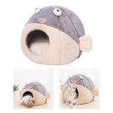 Maxbell Portable Pet Dog Cat Calming Bed Warm Plush Round Nest Comfy Sleeping Bed L