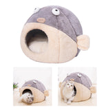 Maxbell Portable Pet Dog Cat Calming Bed Warm Plush Round Nest Comfy Sleeping Bed M