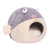 Maxbell Portable Pet Dog Cat Calming Bed Warm Plush Round Nest Comfy Sleeping Bed M