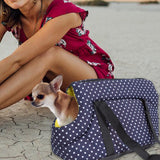 Maxbell Dog Carrier Bag Cozy Sling Tote Soft Sided for Pet Cat Puppy Small Navy