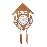 Maxbell Wood Pendulum Wall Clock Roman Numeral Clocks for Indoor Bedroom Decoration