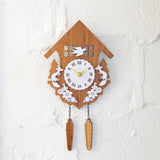 Maxbell Wood Pendulum Wall Clock Roman Numeral Clocks for Indoor Bedroom Decoration