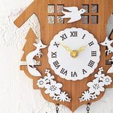 Maxbell Wood Pendulum Wall Clock Roman Numeral Clocks for Indoor Bedroom Decoration