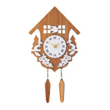 Maxbell Wood Pendulum Wall Clock Roman Numeral Clocks for Indoor Bedroom Decoration