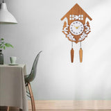 Maxbell Wood Pendulum Wall Clock Roman Numeral Clocks for Indoor Bedroom Decoration