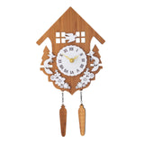 Maxbell Wood Pendulum Wall Clock Roman Numeral Clocks for Indoor Bedroom Decoration