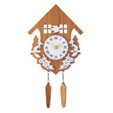 Maxbell Wood Pendulum Wall Clock Roman Numeral Clocks for Indoor Bedroom Decoration