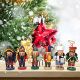 Maxbell 6Pieces Wear-Resistant Doll Christmas Nutcracker Ornaments for Desktop