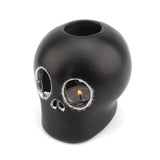 Maxbell Resin Skull Figurine Tea Light Candle Holder Tea Wax Base for Home Decor