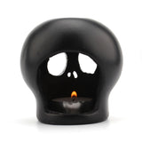 Maxbell Resin Skull Figurine Tea Light Candle Holder Tea Wax Base for Home Decor