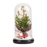 Maxbell Artificial Christmas Ornament Glass Cover for Home Office Christmas Decor Gold Pine Branch