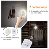 Maxbell Under Cabinet Light Night Light Remote Control for Cabinet Hallway Closet 1 Light Warm White