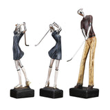 Maxbell Golfer Figurine Tabletop Bookcase Cabinet Resin Statue Artwork Gift Women