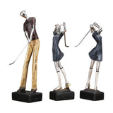 Maxbell Golfer Figurine Tabletop Bookcase Cabinet Resin Statue Artwork Gift Women