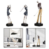 Maxbell Golfer Figurine Tabletop Bookcase Cabinet Resin Statue Artwork Gift Women