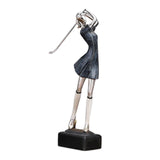 Maxbell Golfer Figurine Tabletop Bookcase Cabinet Resin Statue Artwork Gift Women