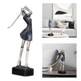 Maxbell Golfer Figurine Tabletop Bookcase Cabinet Resin Statue Artwork Gift Women