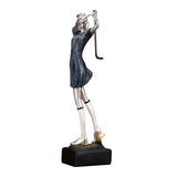 Maxbell Golfer Figurine Tabletop Bookcase Cabinet Resin Statue Artwork Gift Women