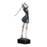 Maxbell Golfer Figurine Tabletop Bookcase Cabinet Resin Statue Artwork Gift Women