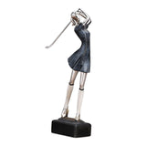 Maxbell Golfer Figurine Tabletop Bookcase Cabinet Resin Statue Artwork Gift Women