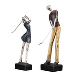 Maxbell Golfer Figurine Tabletop Bookcase Cabinet Resin Statue Artwork Gift Couple