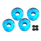 Maxbell 4pcs Roller Skate Wheels Light up LED Flash for Double Row Skating Blue