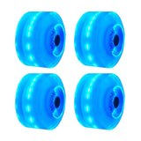 Maxbell 4pcs Roller Skate Wheels Light up LED Flash for Double Row Skating Blue