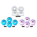 Maxbell 4pcs Roller Skate Wheels Light up LED Flash for Double Row Skating Blue