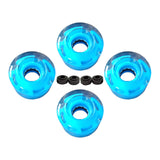 Maxbell 4pcs Roller Skate Wheels Light up LED Flash for Double Row Skating Blue