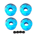 Maxbell 4pcs Roller Skate Wheels Light up LED Flash for Double Row Skating Blue