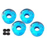 Maxbell 4pcs Roller Skate Wheels Light up LED Flash for Double Row Skating Blue