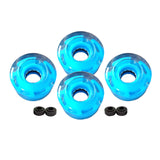 Maxbell 4pcs Roller Skate Wheels Light up LED Flash for Double Row Skating Blue