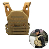 Maxbell Plate Carrier Vest  Adjustable Military for Paintball Outdoor Coffee