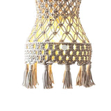 Maxbell Boho Macrame Woven Light Shade Chandeliers Hanging Lamp Cover for Wedding