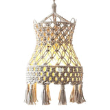 Maxbell Boho Macrame Woven Light Shade Chandeliers Hanging Lamp Cover for Wedding