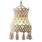 Maxbell Boho Macrame Woven Light Shade Chandeliers Hanging Lamp Cover for Wedding