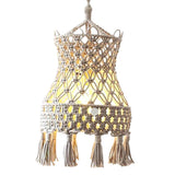 Maxbell Boho Macrame Woven Light Shade Chandeliers Hanging Lamp Cover for Wedding